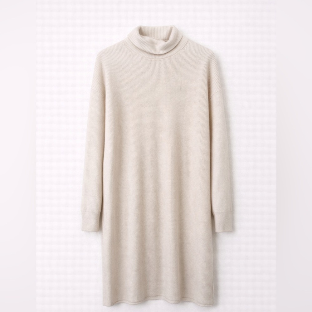 Babaton Ivory Merino Wool Dress